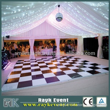 Portable dance floor funfinished black walnut flooring